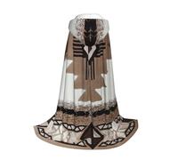Yyoretp Mantello con cappuccio con stampa dei nativi americani per i giovani con costume di Halloween Natale Cosplay con cappuccio
