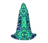 Yyoretp Mantello lungo con cappuccio con stampa alieni verdi per bambini, per carnevale, Halloween, cosplay