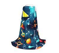 Yyoretp Mantello lungo con cappuccio con stampa astratta scienza chimica per bambini con costume di carnevale Halloween Cosplay