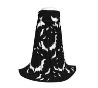 Yyoretp Mantello lungo con cappuccio con stampa di pipistrelli volanti di Halloween, per bambini, per carnevale, Halloween, cosplay