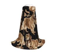 Yyoretp Mantello lungo con cappuccio con stampa Golden Retrievers per bambini, per carnevale, Halloween, cosplay