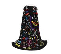 Yyoretp Mantello lungo con cappuccio per bambini, con stampa matematica, per carnevale, Halloween, cosplay