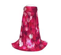 Yyoretp Mantello lungo per bambini con stampa cuore amore amore per San Valentino con cappuccio per Carnevale Halloween Cosplay Fancy Costume