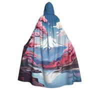 Yyoretp Mantello unisex con cappuccio con stampa del Monte Fuji del Giappone per adulti per Halloween Cosplay Carnevale Costumi.