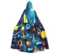 Yyoretp Mantello unisex con cappuccio, per adulti, astratto, scienza, chimica, con cappuccio, per Halloween, morte, vampiro, cosplay, costumi