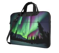 Yyoretp Northern Lights - Borsa per computer portatile con stampa di luci del Nord, compatibile con computer portatili da 13 a 16 pollici, Nero , 15.6 inch