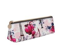 Yyoretp Parigi Torre Eiffel Francia stampa semplice triangolare penna caso caso di stoccaggio per forniture per ufficio, cosmetici, articoli da toeletta, bianco, Taglia unica, Beauty Case