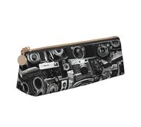 Yyoretp Retro Cool Camera Collection Stampa Semplice Triangolare Penna caso di Immagazzinaggio Borsa per Forniture per Ufficio, Cosmetici, Articoli da toeletta, bianco, Taglia unica, Beauty Case