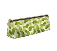 Yyoretp Sushi Dill Pickles Stampa Semplice Triangolare Penna Caso Sacchetto di Immagazzinaggio per Forniture per Ufficio, Cosmetici, Articoli da toeletta, bianco, Taglia unica, Beauty Case