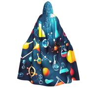 Yyoretp Unisex Astratto Scienza Chimica Stampa adulto mantello con cappuccio accappatoi mantelli per Halloween cosplay morte vampiro costumi