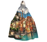 Yyoretp Unisex bella Italia Stampa adulto con cappuccio mantello accappatoi mantelli per Halloween cosplay morte vampiro costumi