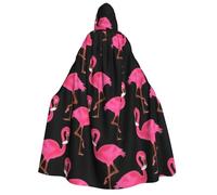 Yyoretp Unisex Bella Rosa Fenicotteri Stampa adulto con cappuccio mantelli mantelli per Halloween cosplay morte vampiro costumi