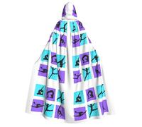 Yyoretp Unisex Ginnastica Gioco Stampa adulto con cappuccio mantello accappatoi mantelli per Halloween cosplay morte vampiro costumi
