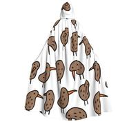 Yyoretp Unisex Kiwi Birds Cute Print adulto con cappuccio mantello accappatoi mantelli per Halloween cosplay morte vampiro costumi