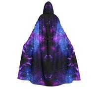 Yyoretp Unisex Universo Galaxy Star Space Print adulto con cappuccio mantello accappatoi mantelli per Halloween cosplay morte vampiro costumi