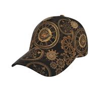 Yyoretp Unisex Vintage Gears Orologio Bronzo Century Stampa Baseball Cap Basso Profilo Non strutturato Lavato Regolabile Golf Papà Cappello