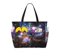 Yyoretp Universo Galaxy Spazio Stampa Grande Borsa da Spiaggia Donna Impermeabile Pieghevole Cerniera Totes Bag per Vacanze Viaggi.