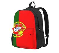 Yyoretp Zaino casual con stampa bandiera portoghese per donne e uomini, zaino per computer da viaggio di grande capacità