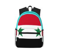Yyoretp Zaino casual con stampa della bandiera della Repubblica Araba Siriana, zaino classico per viaggi e lavoro, borsa leggera
