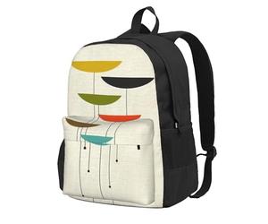 Yyoretp Zaino casual con stampa moderna di metà secolo, per donne e uomini, grande capacità di viaggio e lavoro