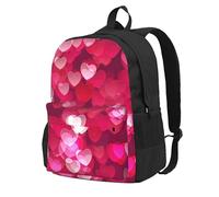 Yyoretp Zaino casual per San Valentino, con stampa a cuore, per donne e uomini, grande capacità, da viaggio, lavoro, computer
