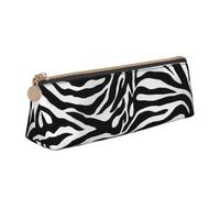 Yyoretp Zebra Stampa Stampa Semplice Triangolare Penna Caso di Immagazzinaggio Borsa per Forniture per Ufficio, Cosmetici, Articoli da toeletta, bianco, Taglia unica, Beauty Case