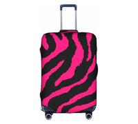 Yyoretp Zebra Tiger Leopard Pink Print Copertura elastica per bagagli, copertura protettiva per valigie con cerniera, adatta per 45-81 cm., bianco, S