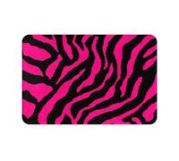 Yyoretp Zebra, zerbino, con stampa leopardata rosa, ultra assorbente, zerbino di benvenuto anteriore, per interni ed esterni, 60 x 40 cm