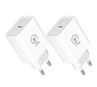 YYQ Caricatore USB C 20W, Caricabatterie Cellulare Rapido Compatibile con iPhone 15 14 13 PRO Max SE XS Max XR 8, Galaxy S24/S23 Ultra S20 S9, iPad Pro/Air/Mini (2 Pack)