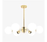 YYQBYY Lampadario Sputnik Lampadario moderno a sfera in vetro opaco regolabile durante l'illuminazione Plafoniera vintage for soggiorno YYQBYY (Color : 6 Head)