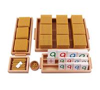 YYSDH Set Montessori d'oro Bead Materiale, Legno decimale della Banca elementare Matematica manipulatives Matematica sussidi didattici per i Giocattoli di Scuola Materna