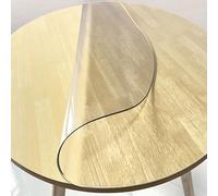 YYSHLTRRE Tovaglia trasparente in PVC Pellicola protettiva trasparente Tovaglia rotonda di spessore 1,5mm/2mm in plastica PVC (2mm,100cm)