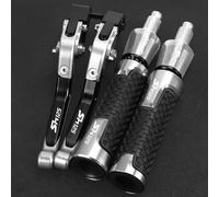 YYSMO Accessori Moto Leve Frizione Freno Regolabili Regolabili Manopole Manubrio Estremità Per Hon&da SH125 SH125i SH 125 125i 2008-2024 2023 2022 2021 2018 2014(Argento)