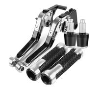 YYSMO Accessori Moto Pieghevoli Regolabili Leve Freno Frizione Manopole estremità per Hon&da CB500F CB500X CB500 F/X CB 500X 500F 2022 2023 2024(Argento)