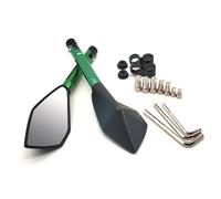 YYSMO per K&awasaki ZX14R Z1000SX H2R KLZ1000 per Versys Z400 8mm 10mm Moto Specchio Convesso Specchi Retrovisori 2 Pz/Paia(Verde)