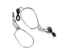 YYSMO per Specchietto Retrovisore Moto per Harley-Davidson con Specchietto Laterale Regolabile per Indicatori di Direzione(Chrome)