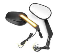 YYSMO per Specchietto Retrovisore Moto per Harley-Davidson con Specchietto Laterale Regolabile per Indicatori di Direzione(Nero)