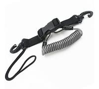 YYST One Stainless Steel Scuba Diving Lanyard Stainless Steel Spring Coiled Lanyard with Quick Release Buckle for Cameras and Dive Lights