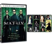 YYST The Matrix: Complete Movie Trilogy and Anime Film DVD (Reloaded/Revolutions/Animatrix) with Bonus Art Card
