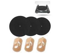 yystao - 3 cuscinetti per giradischi in feltro per SONY PS-LX3BT (17,8 cm, 25,4 cm, 30,5 cm), antistatici, ammortizzano le vibrazioni e antigraffio
