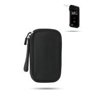 yystao Borsa elettronica per etilometro ACE Q, borsa compatta per cavi, piccola borsa organizer per cavi e accessori elettronici, borsa da viaggio piatta con tasca a rete, nera