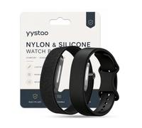 yystao Confezione da 2 cinturini di ricambio per HUME 2.0, in nylon e | 1 cinturino in nylon e 1 cinturino in silicone, leggero, traspirante e regolabile per lo sport e la vita quotidiana