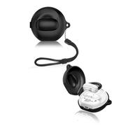 yystao - Cover per auricolari wireless Soundcore V40i, custodia protettiva in morbido silicone compatibile con Soundcore V40i, con cordino, antipolvere, antiurto e durevole, colore nero