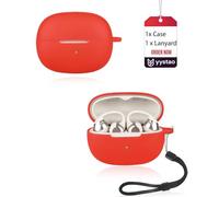 yystao CUSTODIA COVER CASE PER SHOKZ OpenDots 2 Cuffie, Custodia morbida in silicone con cordino, antiurto e antigraffio, colore: Rosso