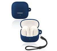 Yystao - Custodia per auricolari Baseus Bass BS1 NC, in morbido silicone, con cordino, antipolvere, antiurto e durevole, colore: Blu