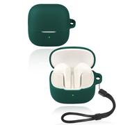 Yystao - Custodia per auricolari Baseus Bass BS1 NC, in morbido silicone, con cordino, antipolvere, antiurto e durevole, colore: Verde