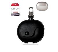 yystao Custodia per auricolari Shokz OpenDots Air, custodia in poliuretano realizzata a mano, custodia antiurto antigraffio, nera
