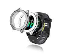 yystao - Custodia per Garmin Forerunner 970, in TPU semi-avvolta compatibile con Garmin Forerunner 970, assorbimento degli urti, leggera, facile installazione, colore: nero e trasparente, confezione
