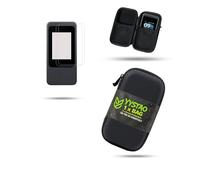 yystao Custodia per router GL.iNet MUDI 7 (GL-E5800) da 2,8 pollici, 2 pellicole protettive in PET e custodia protettiva in EVA con tasca a rete, impermeabile, resistente agli urti, pellicola