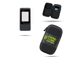 yystao Custodia per router GL.iNet MUDI 7 (GL-E5800) da 2,8 pollici, 2 pellicole protettive in PET e custodia protettiva in EVA con tasca a rete, impermeabile, resistente agli urti, pellicola